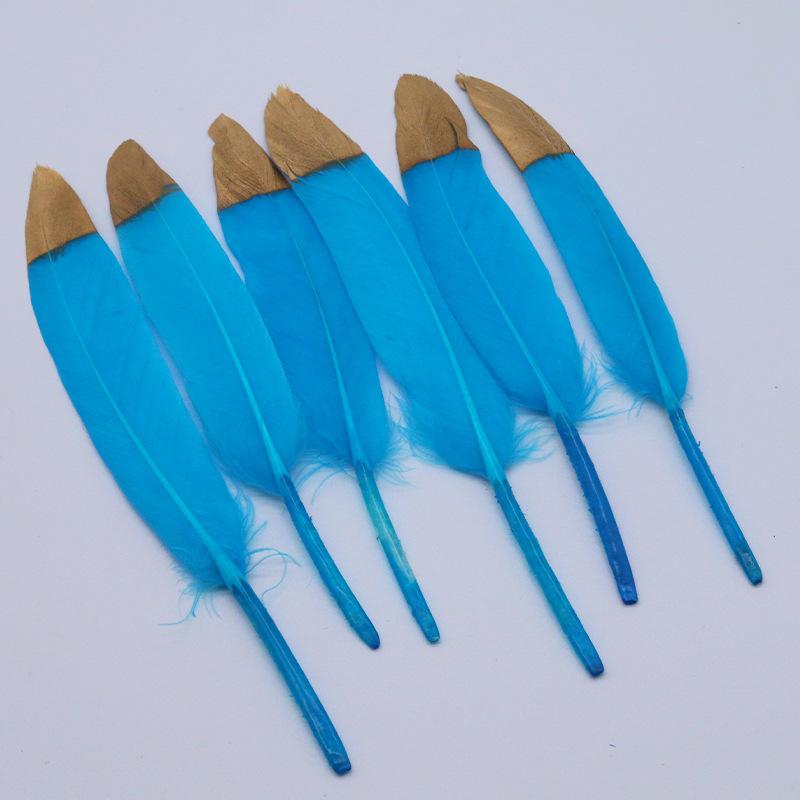 Kleines gerades Messer Farbverlauf Zweifarbig Feder Gänsefeder DIY Schmuckzubehör Kunsthandwerk Dekoration Handgemachte Materialien