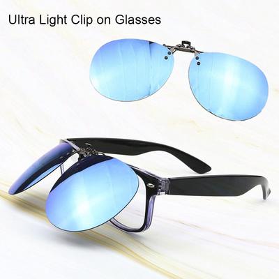 Non-polarized Unisex Metal Clip-On Sunglasses Flip-up Sun Glasses Mens Womens Driving Sunglasses Clips