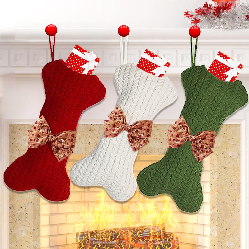 New Arrivals Gift Bags Christmas Large Gift Bags Festive Vibes Knitted Wool Hanging Decorations