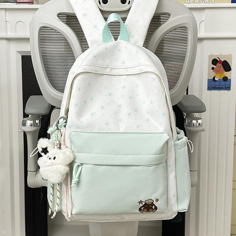 Schoolbag cute contrasting backpack female stars cute small fresh backpack high school student college student junior high school girl schoolbag