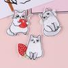 12 Pcs Cartoon Animal Embroidered Patches White Cats Sewing Patches Iron On Patches Applique Patches Sew On Patches