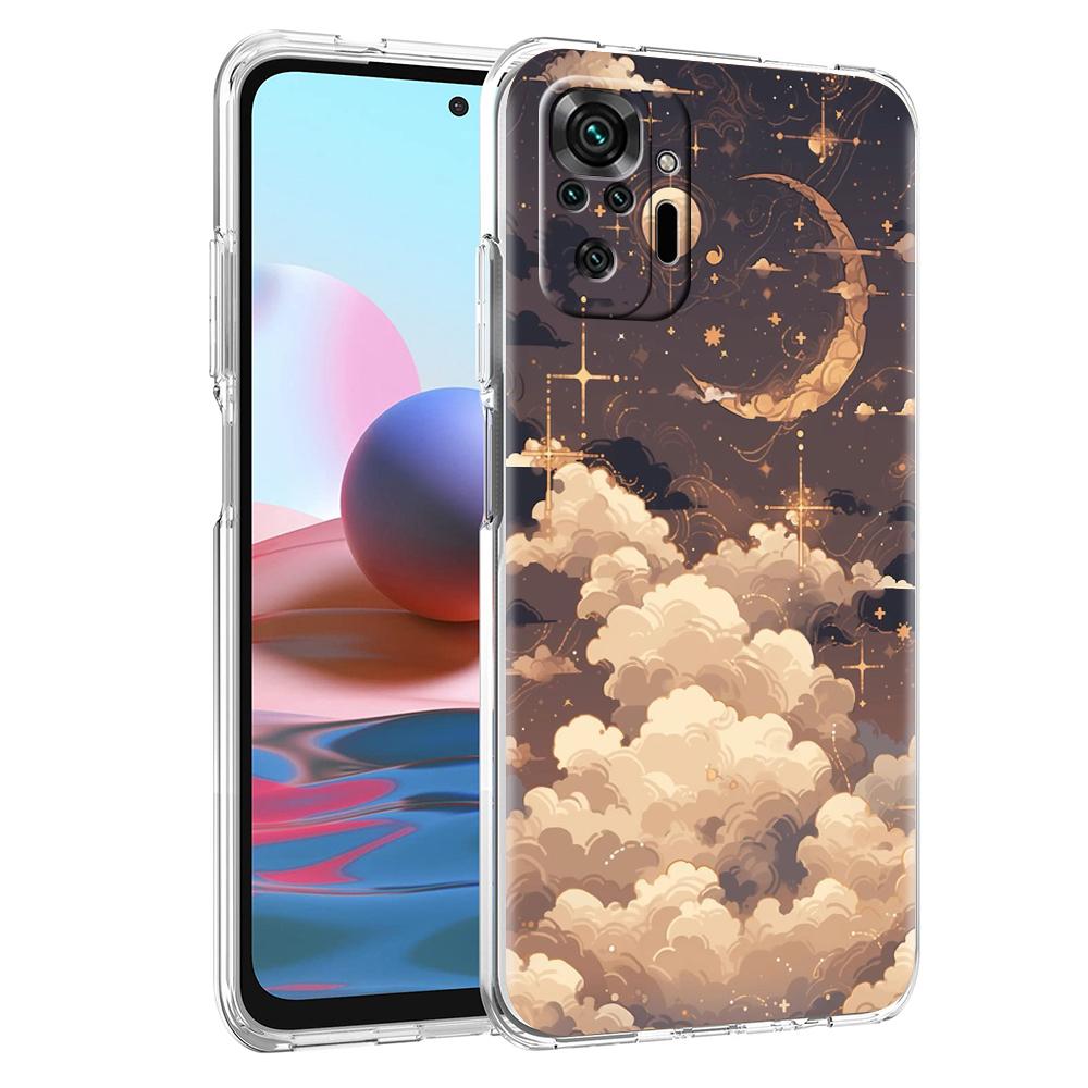 Transparent Phone Case for Redmi 14C 13C 10C 10 9 Note 13 12 11 K50 K40 Plus Pro 4G 5G Soft TPU Fashion Starry Sky Stars Pattern