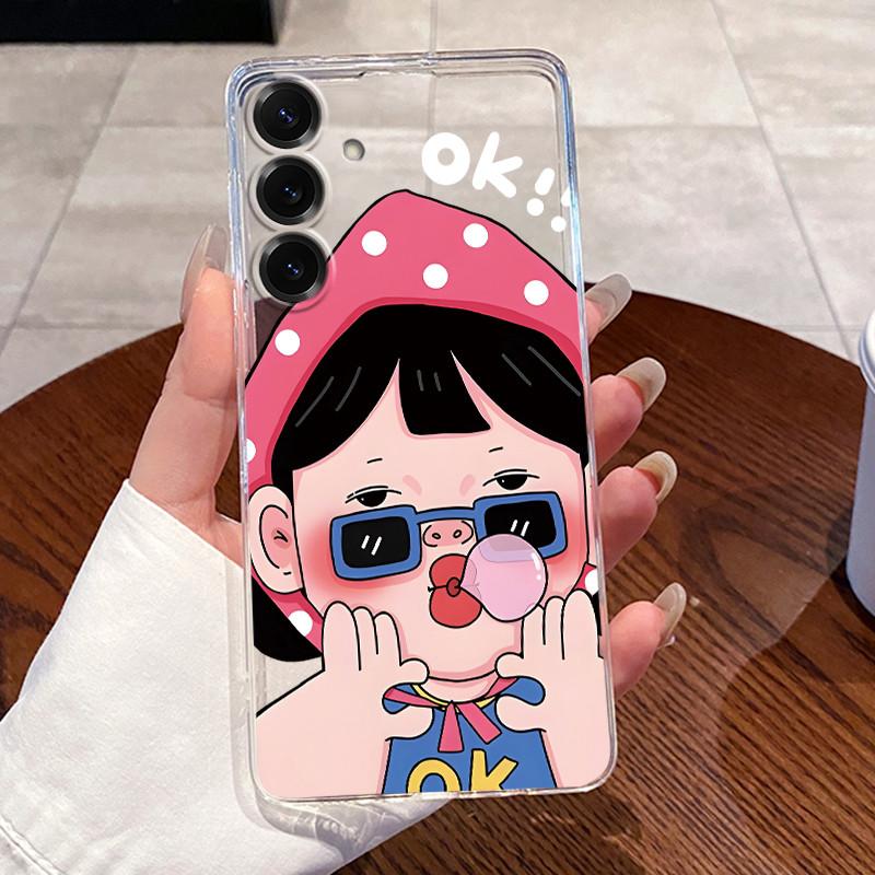 For Samsung Galaxy S25 FE S25 Edge S25 Slim S25+ Cases Clear Soft TPU Back Cover For Samsung S25 Plus Cute Rabbit Cat Phone Case