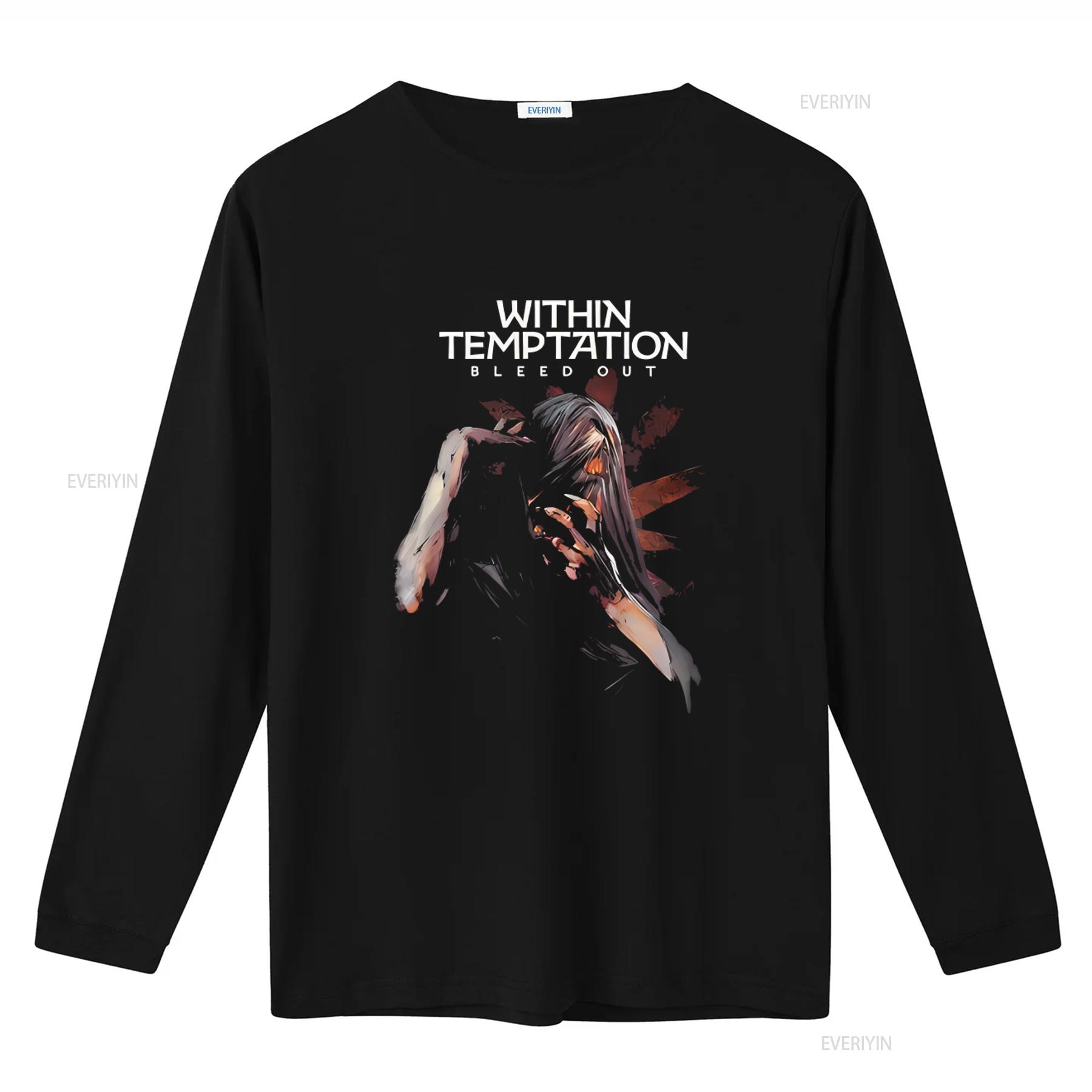 Within Temptation Bleed Out Official Metal Band T Shirt S XXL Print vintage Washed homme Casual Stylish graphic Slightly Soft S