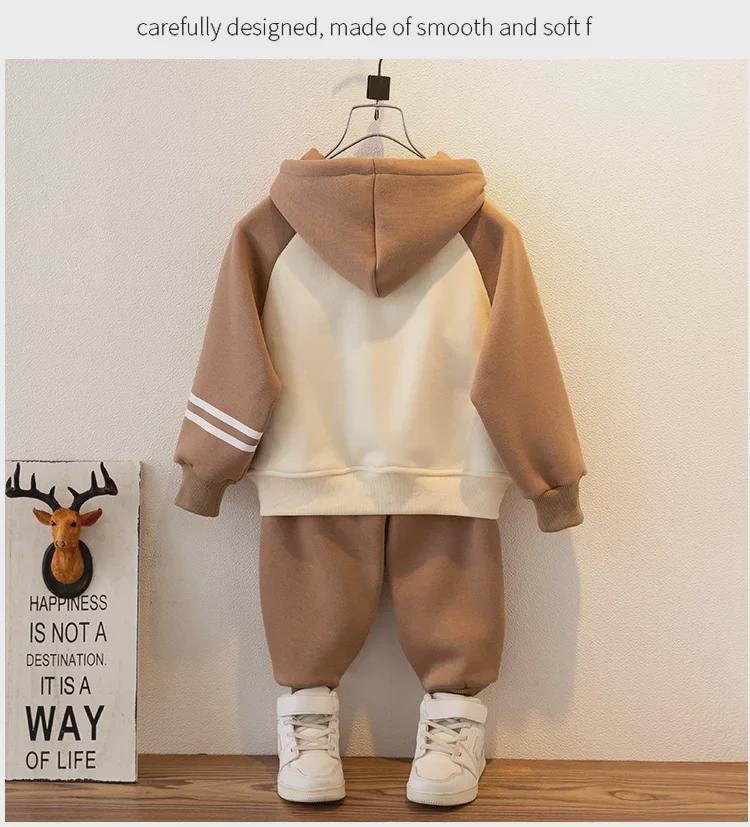 Stilvolle Jungenanzüge & Baby Mädchen Samtige Frühling/Herbst Sportbekleidung 2023
