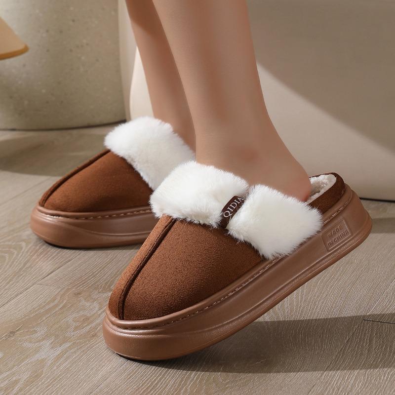 Cotton slippers men and women couples cotton mop autumn and winter indoor warm home fluffy slippers