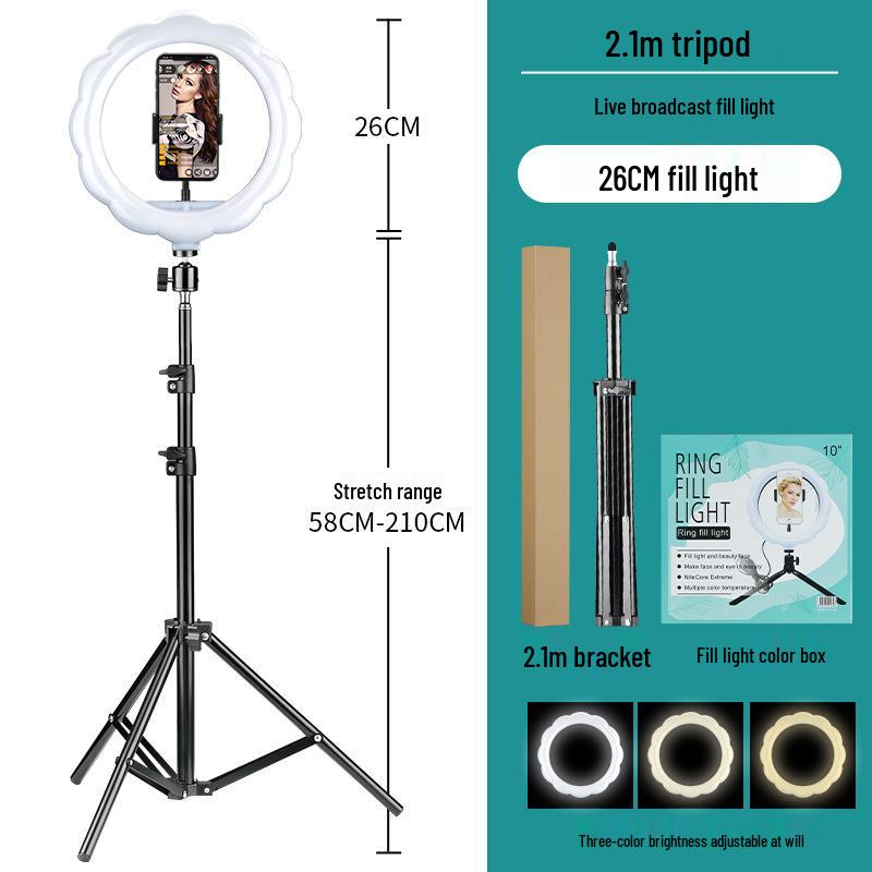 10-inch LED Ring Light with Foldable Tripod for Streaming & Beauty