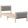 Bed Frame Light Grey 80 x 200 cm Solid Pine Wood