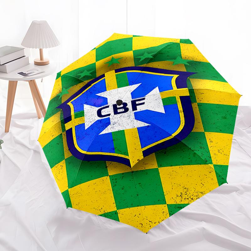 1pz Ombrello Squadra di Calcio Ombrello Pieghevole Portatile Struttura a Ossa di Ferro Struttura Ossea Struttura Esterna per Casa