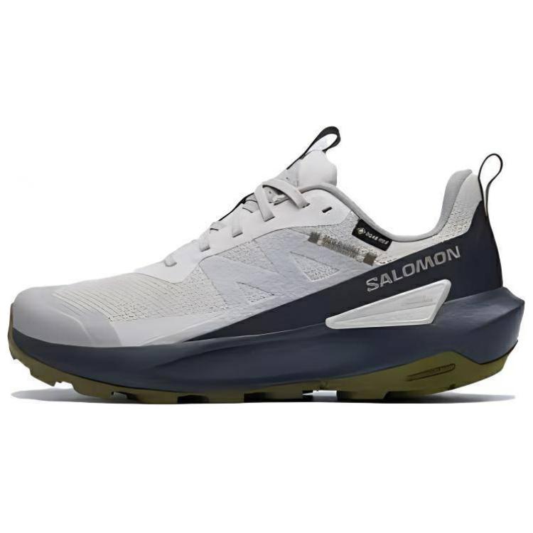 Salomon Elixir Activ Gtx Fabric Soft Comfortable Non-Slip Wear-Resistant Low-Top Hiking Shoes Women Hiking Shoes White Gray Black 476916