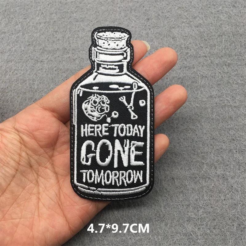 Embroidered Patches On Clothes Punk Patches For Clothing Diy Skull Stripes Stickers Cartoon Patches Appliques Badges