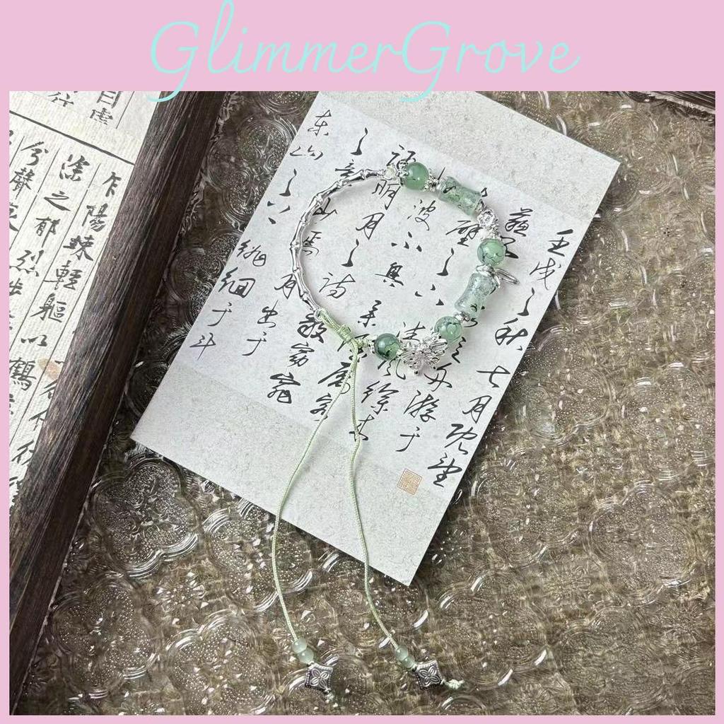 Womens Eyecatching Glass Bead Bracelet Summer Elegant Alloy Plated Jewelry