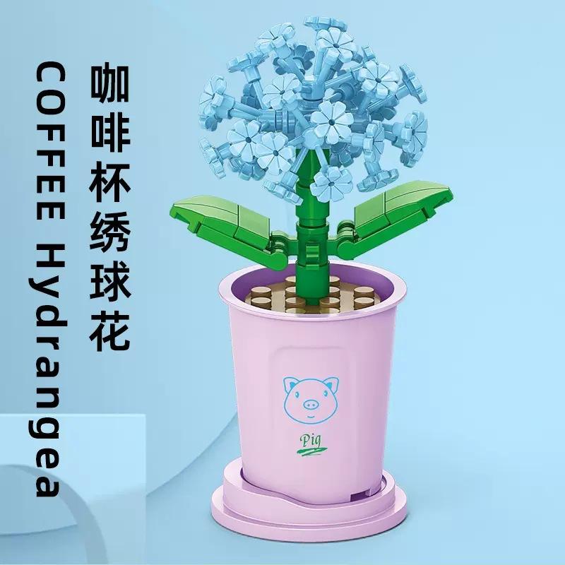 Adults Mini Flower Bouquet Particles Building Blocks for Children Girls 6 To 14 Years Old Assembly Bricks Constructor Set Gifts