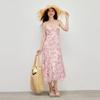 Qiusui Yiren Summer Floral Strappy A-Line Dress