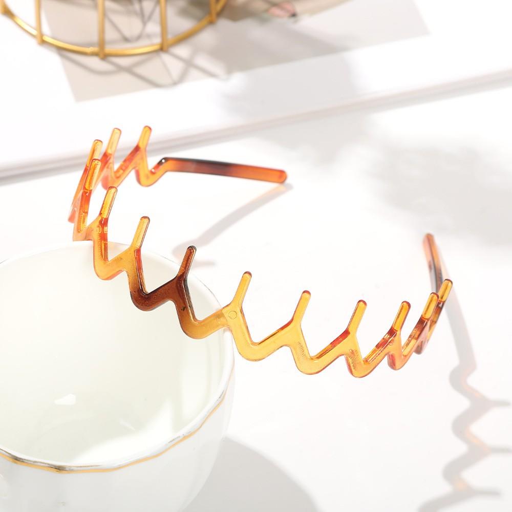 

Long-Toothed Trendy Large Wave Hairband, Fashionable and Simple, Non-Slip, with Teeth, Suitable for Washing Face, Cross-Border Wholesale Hea срібний