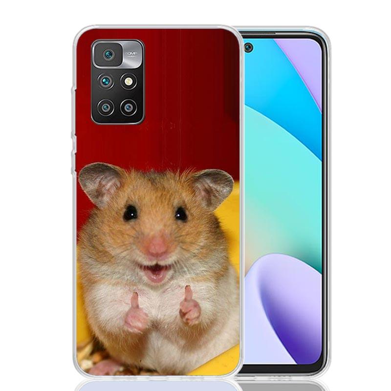 Cute Lovely Pet Hamster Case Phone Cover for Xiaomi Redmi 13 13C 14C 12 12C 10 10C 10A 9 9C 9A 9T 8 8A 7 7A 6 Pro 6A K70 K60 K40
