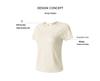 Damen Stretchy Nahtloses Strick Fitness-T-Shirt - Atmungsaktives, Hautfreundliches Kurzarm-Top für Yoga & Pilates