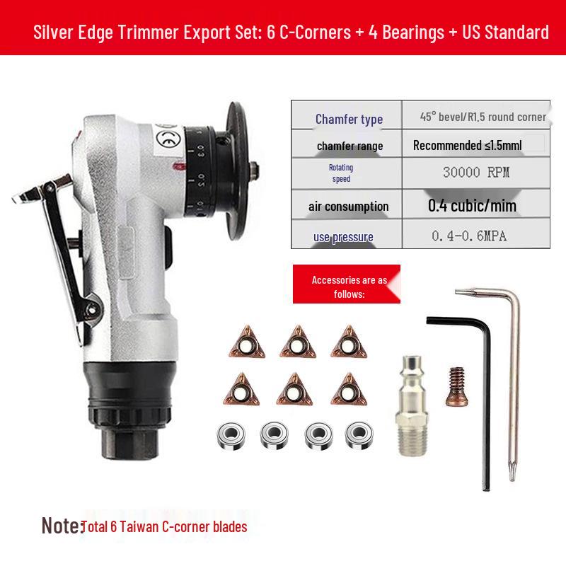 Handheld 45° Pneumatic Chamfering Machine for Metal Deburring