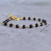 Bracciale Onice Nera Onice sfaccettata Catena Rosay Bracciale con perline Gioielli da polso con pietra nera Gioielli in onice Bracciale dell'amicizia per ragazze
