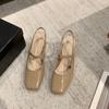 Spring Shoes for Women Mary Janes Black Patent Leather Square Toe Sexy Party Square Heel Ladies Shoes Zapatos Para Mujeres