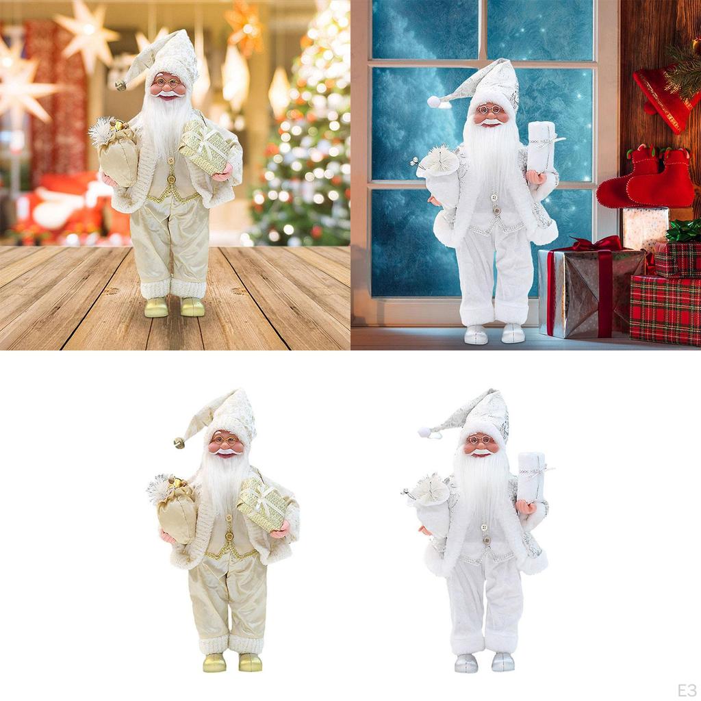 18 Inch Santa Decoration Figure with Gift Bag for Home And Office