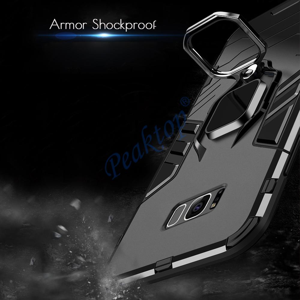 Pro Samsung Galaxy S8 Pouzdro Armor PC Kryt Kovový Kroužek Držák Pouzdro na Telefon pro Samsung S8 S8 Plus M40S Kryt Nárazuvzdorný Tvrdý Nárazník
