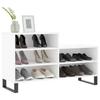 Shoe Rack White 102 X 36 X 60 Cm Engineered Wood