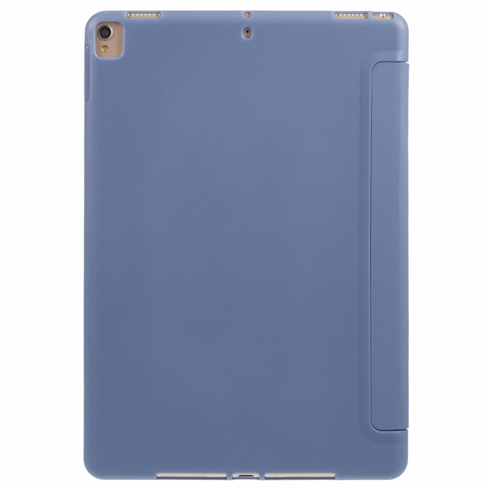 

For iPad 10.2 (2021)/(2019)/(2020)/Pro 10.5-inch (2017) Case Tri-Fold Stand PU Leather+TPU Tablet Cover Dark Blue