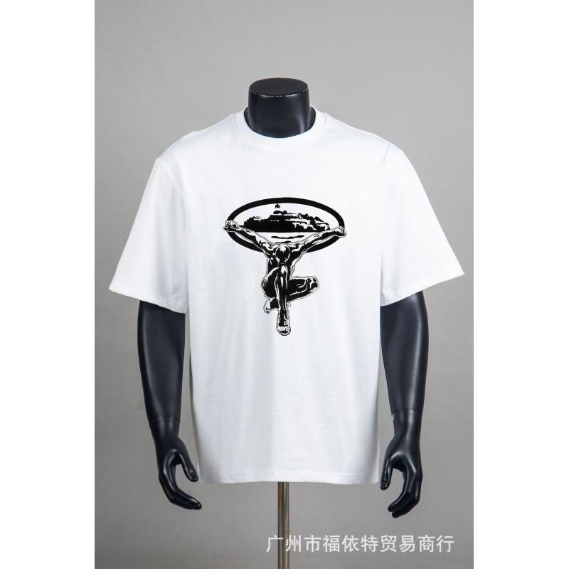 Corteiz Alcatraz Vintage Print T-Shirt Herren Damen Streetwear Lockerer Schnitt Kurzarm Tee