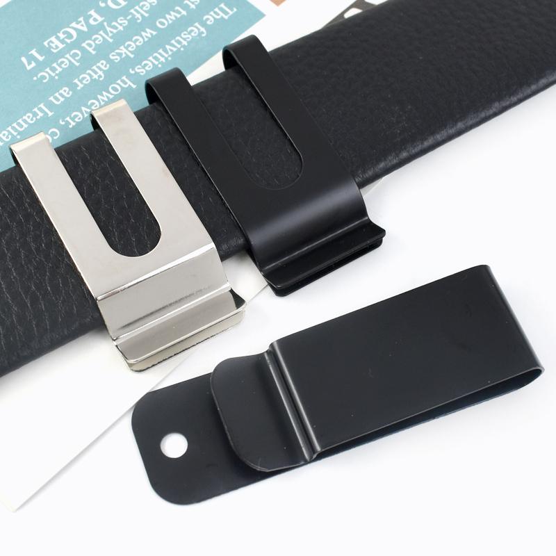 Meetee 2/5/10Pcs Metal Belt Clips Buckle Sheath Clip Clasp Wallet Key Hook Holster Waistband Belts Loop DIY Hardware Accessories