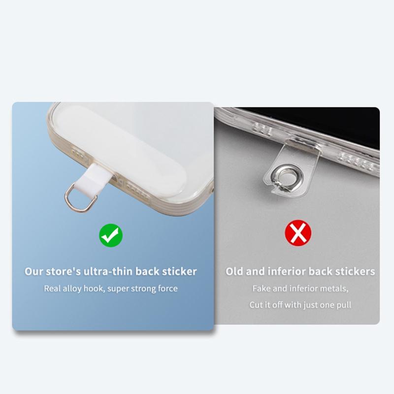 Universal Colorful Cartoon Phone Chain Pad Cellphone Lanyard Strap Mat Phone Hanging Patch For Iphone