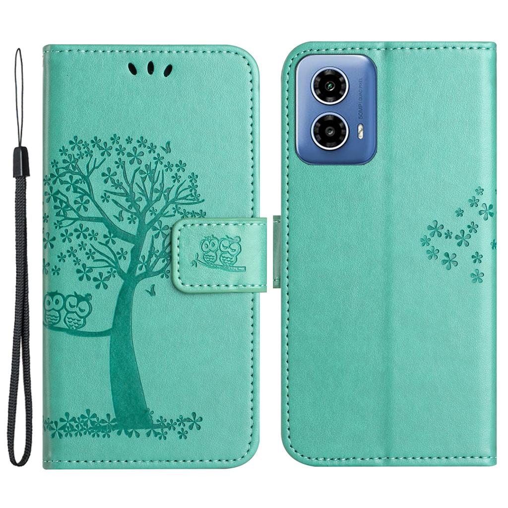 For Motorola Moto G24 Power Imprinted Pattern Wallet Phone Case PU Leather Phone Cover