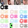 2 Stück Silikon Ohrstöpsel und Tunnel Ohrpiercings Ohrstecker Verschraubter Ohrdehner Ohr-Expander Körperschmuck Piercings