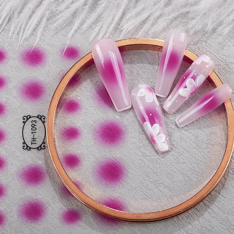 Blush Nail Art Sticker DIY Pink Polka Dot Nail Art Decal Nail Accessories