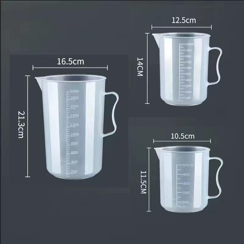 Graduated Measuring Cup Set - 1000ml & 5000ml Cylinders for Milk Tea Shop Equipment