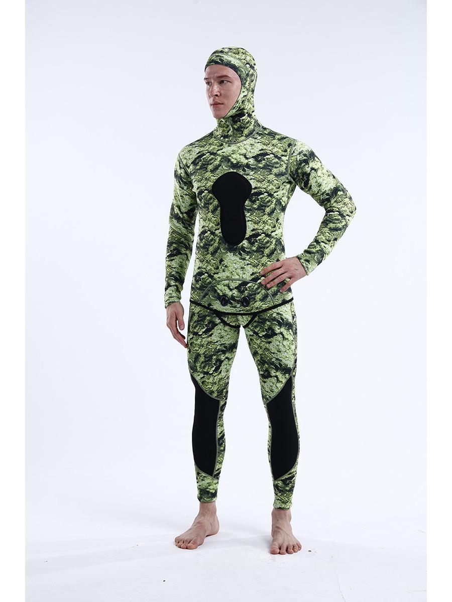 

Мужской гидрокостюм для дайвинга из двух частей толщиной 3 мм с капюшоном - защита от холода S