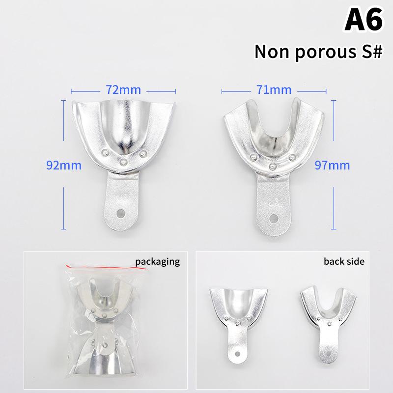2Pcs Upper And Lower Autoclavable Teeth Tray Teeth Holder Aluminum Alloy Dental Impression Trays Lab Equipment Dentist Tool