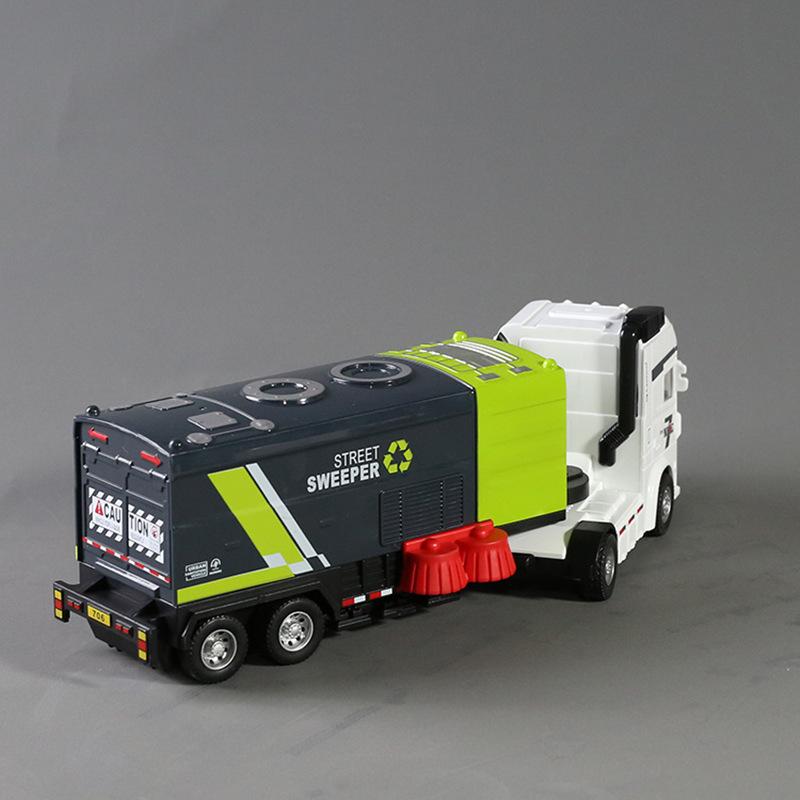 1/30 City Garbage Truck Car Model Simulation Garbage Sorting Sanitation Road Cleaning Sweeper Vehicles Car Model Kids Toys Gifts