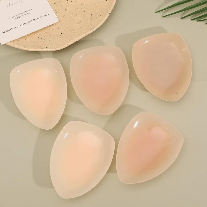 2026 Summer Triangle Invisible Silicone Self-adhesive Bra Pad for Women Skin Breast Pads Nipple Cover Bras Intimates Accessories