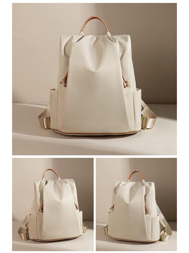 Women's Color Block Nylon Oxford Backpack - 2025 Fashion, Lightweight & Large Capacity for Travel & Commuting