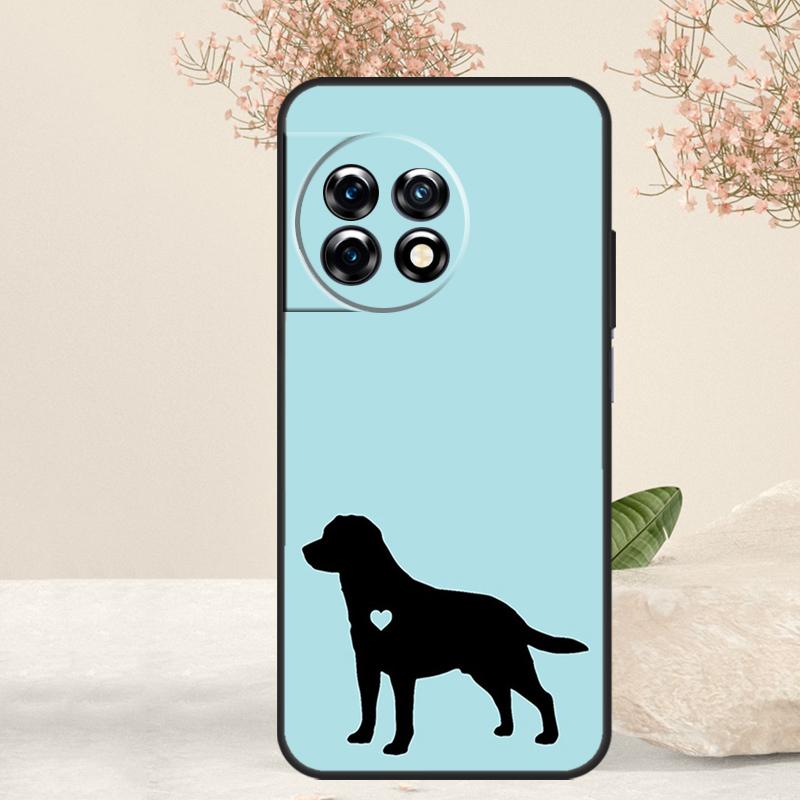 Black Labrador Dog Case For OnePlus 15 R 13 13T 13R 12 12R 11 10T 8T 9 10 Pro Nord 5 CE 4 2 3 Lite N20 N30 Cover