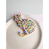 1PC Creative Colorful Cute Cat Bronzing Relief Refrigerator Magnet Dopamine Color Cute Cat Home Decoration Eye-catching Magnet