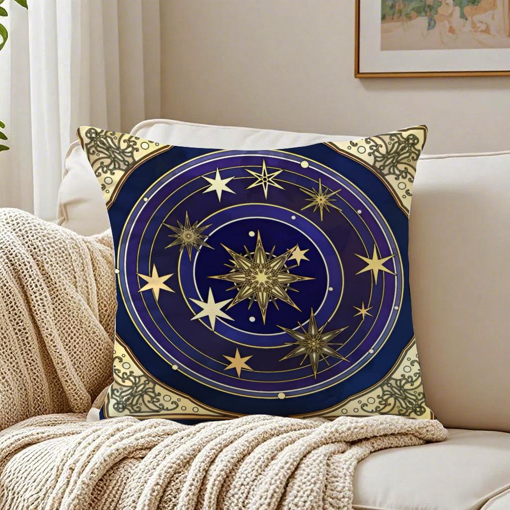 Line Art Midsummer Day Print Beautiful Art Cushion Cover Linen Pillowcase Soft  for Sofa Bed Home Room Decor