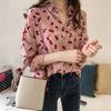 Cherry Print Plus Size Long Sleeve Shirt for Women - 2025 Spring/Autumn Collection: New Loose Fit Top