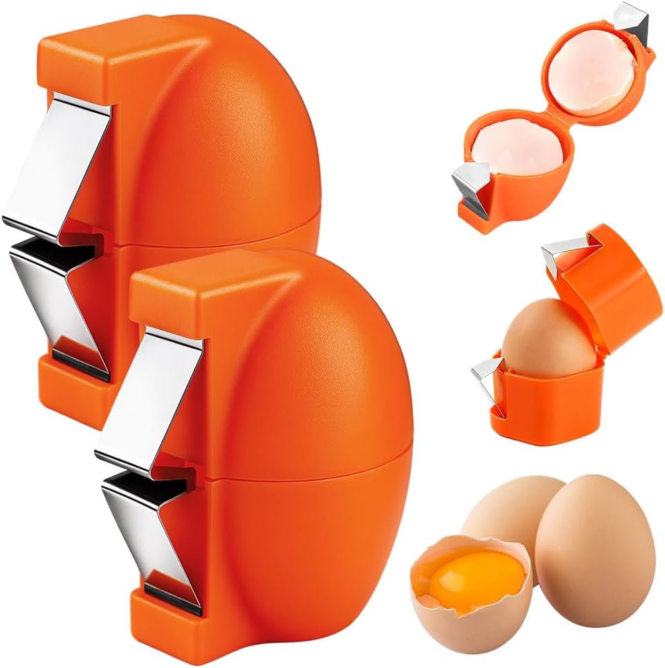 

Egg Shell Opener for Raw Eggs Egg Cracker Tool Hard Boiled Egg Peeler Stainless Steel Egg Separator for Raw Eggs Kitchen Gadgets
