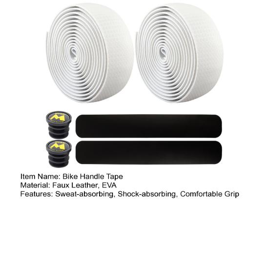 1 Set Bike Handlebar Strap Shock-absorbing Sweat-absorbing Non-slip Buffering Mountain Bike Handle Wrap