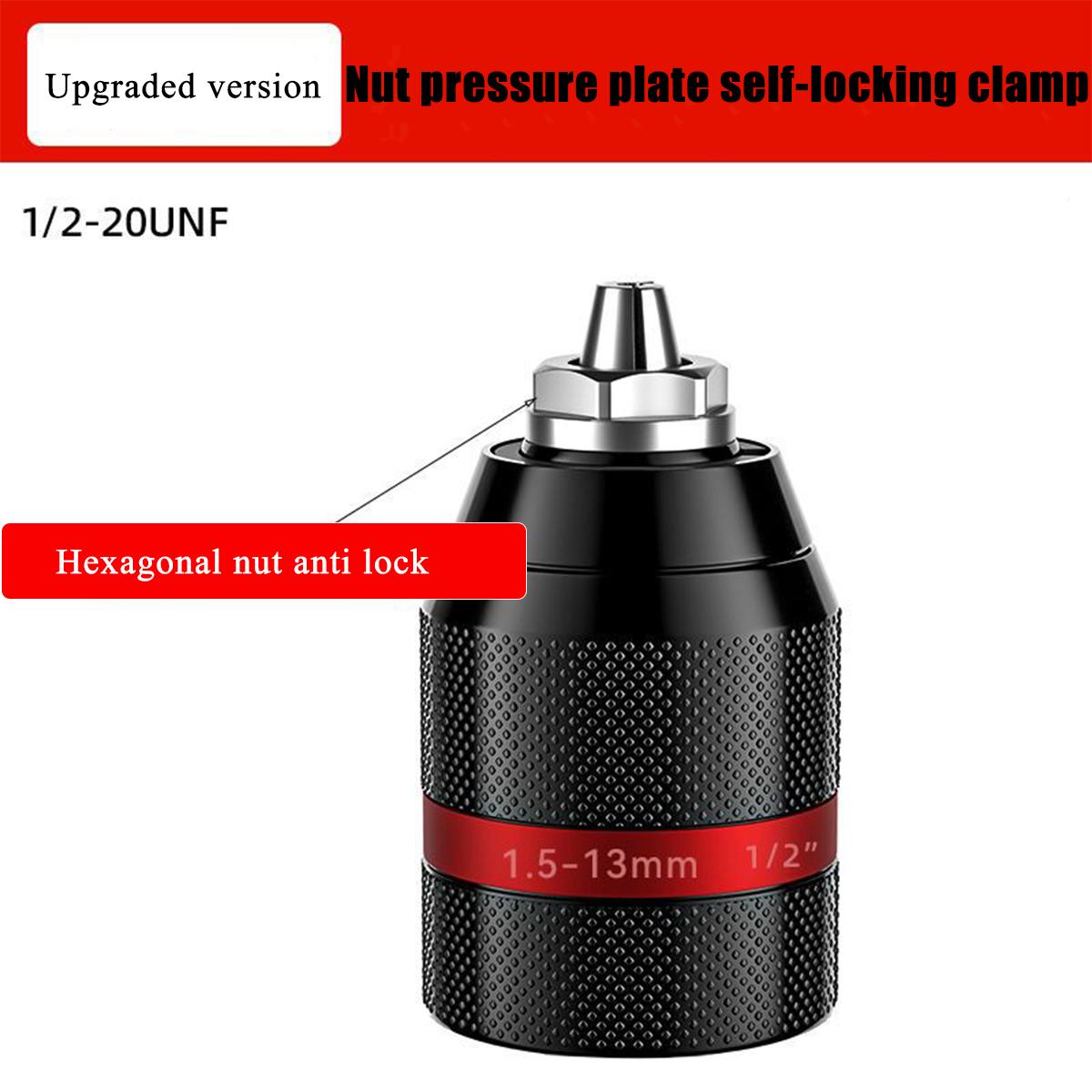 

3/8 1/2 (0,8-10 мм,1,5-13 мм)Бесключевой сверлильный патрон, универсальный сменный резьбовой бесключевой металлический сверлильный патрон для ручной электрической дрели