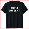 Adult Content Black Cotton T-Shirt S-5XL