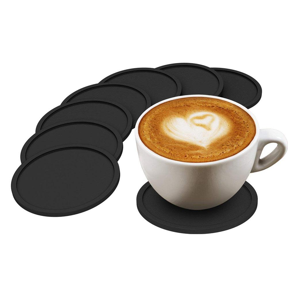 10cm Round Thickened Silica Gel Cup Mat Concavo-convex Silicone Coasters