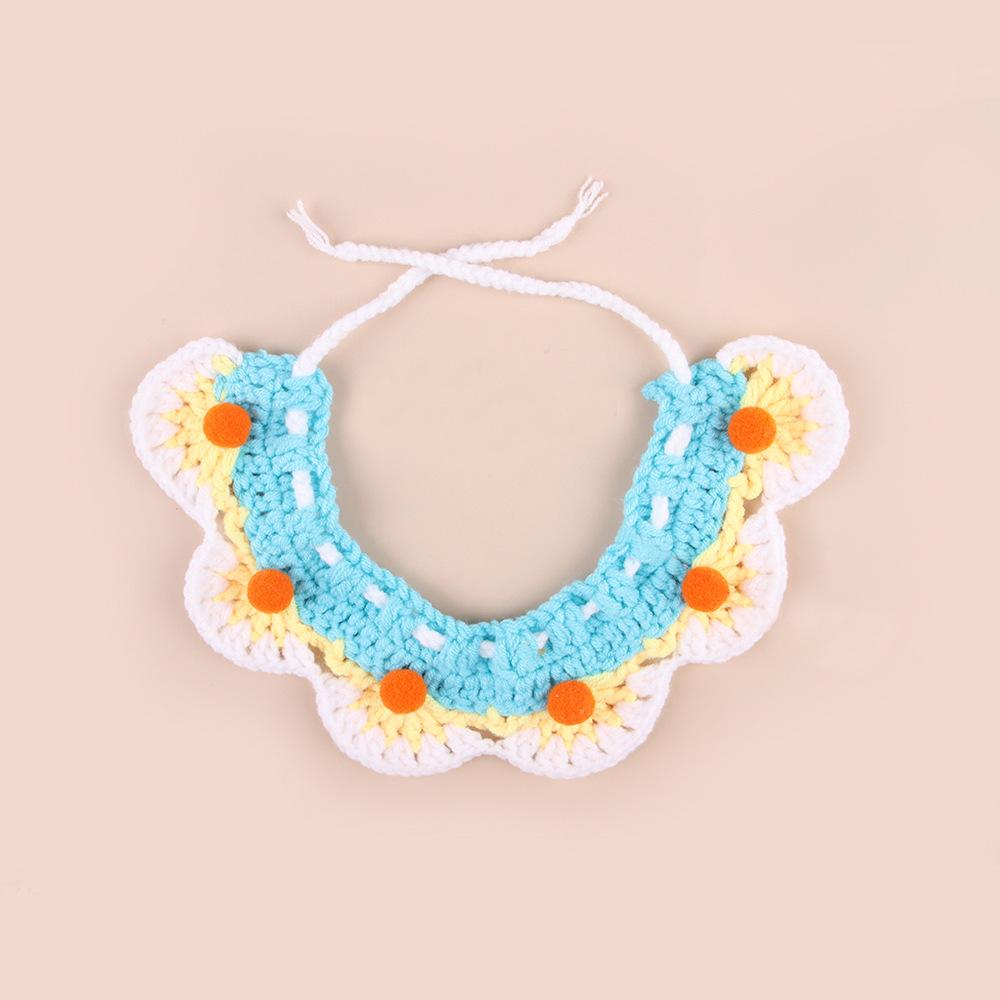 Lightweight Handwoven Pet Knitted Scarf Adjustable Soft Pet Bib Neck Scarf